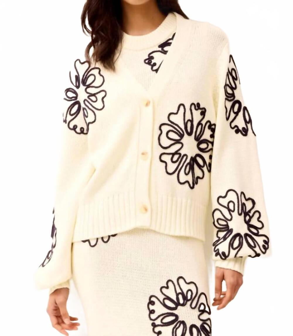 NEW MARIE OLIVER charlie cardigan in floret